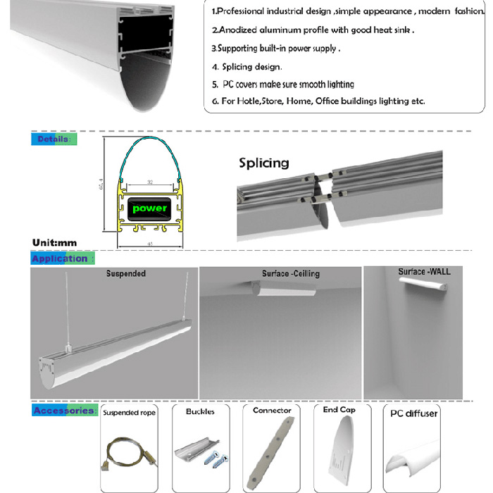 HL-A005S Aluminum Profile - Inner Width 29.96mm(1.17inch) - LED Strip Anodizing Extrusion Channel HL-A005S Aluminum Profile - Inner Width 29.96mm(1.17inch) - LED Strip Anodizing Extrusion Channel
